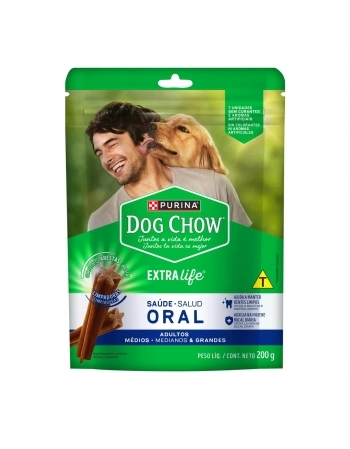 DOG CHOW ORAL MEDIO E GRANDE 12X200G BR
