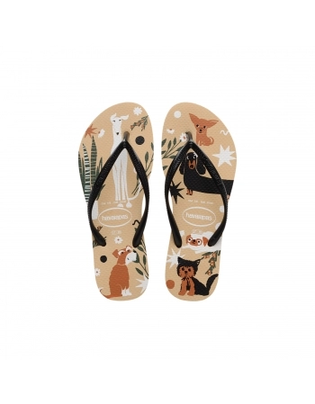 HAVAIANAS SLIM PETS DOURADO/PRETO 0571 37/38