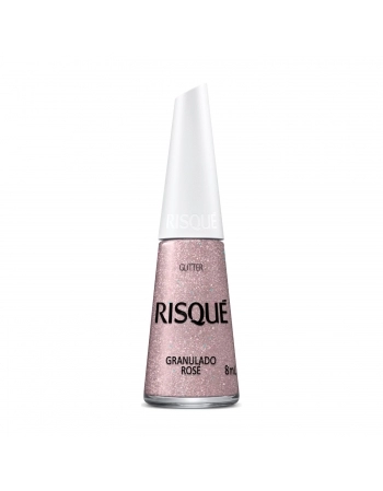 RISQUE ESM EF GLIT GRANUL ROSE CL 24X6X8ML
