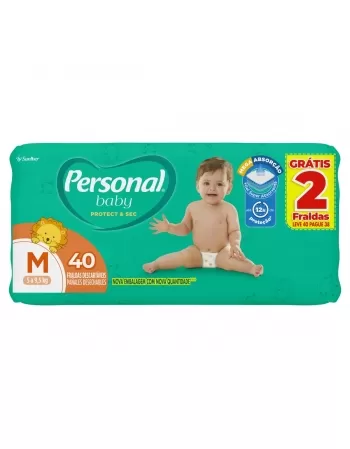 FRALDA PERSONAL BABY PROTECT&SEC MEDIA 9XL40P38PADS