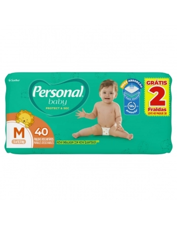 FRALDA PERSONAL BABY PROTECT&SEC MEDIA 9XL40P38PADS