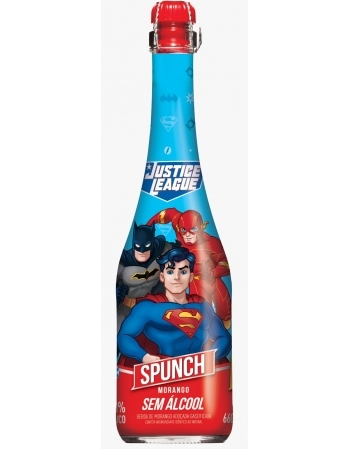 BEB GASEIF MORANGO SPUNCH LIGA DA JUSTICA 12X660ML