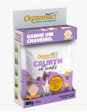 CALMYN CAT SNACKS 10X(2X40G) PROMOCAO CHAVEIRO PET 2024