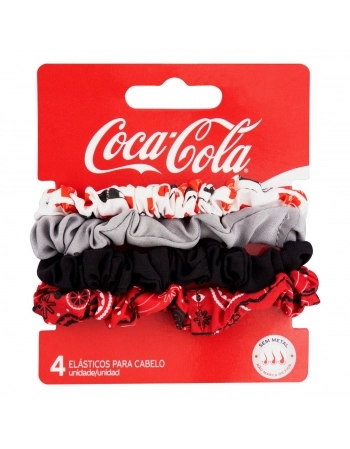 8567 ELASTICOS PARA CABELO COCA COLA 12X1