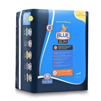 TAPETE HIGIENICO BLUE SLIM 60X90 30UN