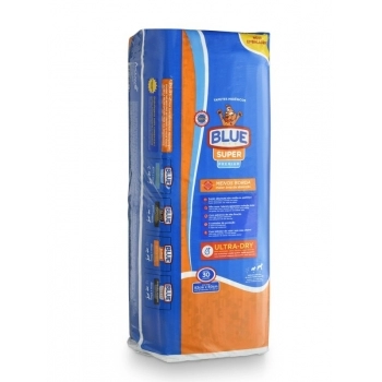 TAPETE HIGIENICO SUPER BLUE 82X60CM 4X30UN