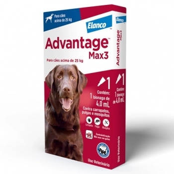 ADVANTAGE MAX III (GG - ACIMA DE 25KG) - 3 BISNAGAS