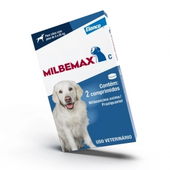 MILBEMAX CÃO (5-25 KG) - 2 COMPRIMIDOS