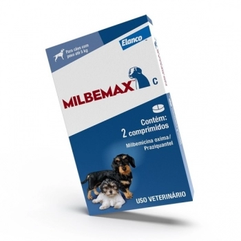 MILBEMAX CÃO (5 KG) - 2 COMPRIMIDOS