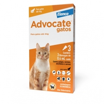 ADVOCATE GATO(P - ATÉ 4KG) - 3 BISNAGAS