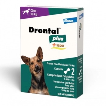 DRONTAL PLUS SABOR CARNE 10KG - 2 COMPRIMIDOS