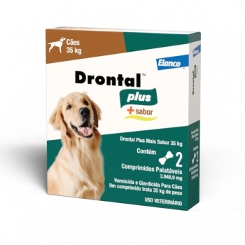 DRONTAL PLUS SABOR CARNE 35KG - 2 COMPRIMIDOS