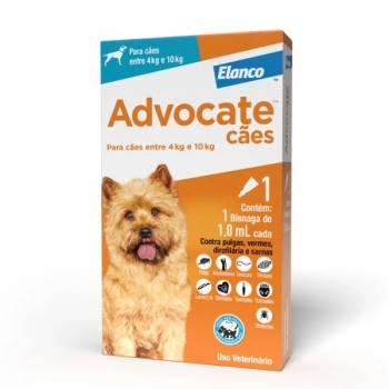 ADVOCATE CÃO ( M - 4KG A 10KG) - 1 BISNAGA