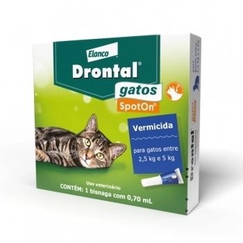DRONTAL GATOS SPOT ON - 2,5KG A 5KG