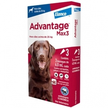 ADVANTAGE MAX III (GG - ACIMA DE 25KG) - 3 BISNAGAS