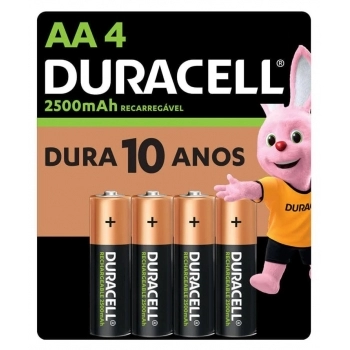 PILHA ALCALINA AA RECARREGAVEL 4DSX6CARTX4UN (24UN)