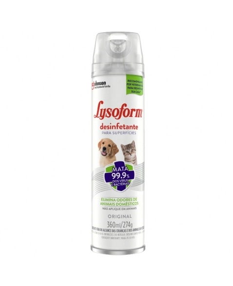 LYSOFORM AEROSSOL PETS ORIGINAL 360ML