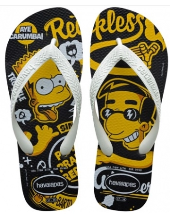HAVAIANAS SIMPSONS PRETO 0090 39/40